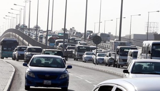 Doha experiences severe traffic congestion