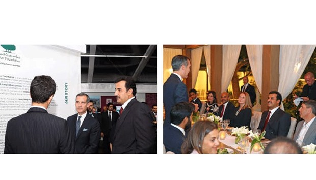 Emir attends reception ceremony in Los Angeles