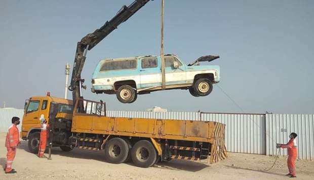 Al Shamal campaign to remove abandoned vehicles, equipment
