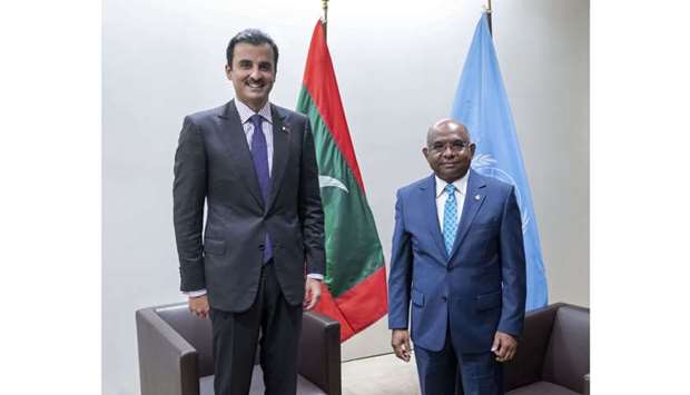 Amir meets president of 76th session of UN General Assembly