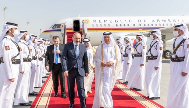 Armenian Prime Minister arrives in Doha