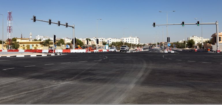 Ashghal partially opens Al Jabal Intersection on Wakra Road