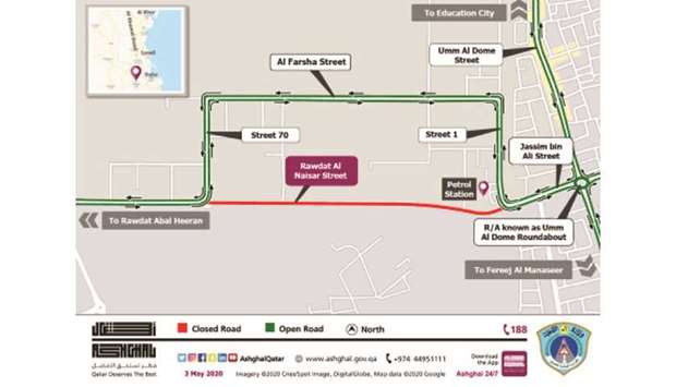 Ashghal to start road works from tomorrow at Rawdat Al Naisar