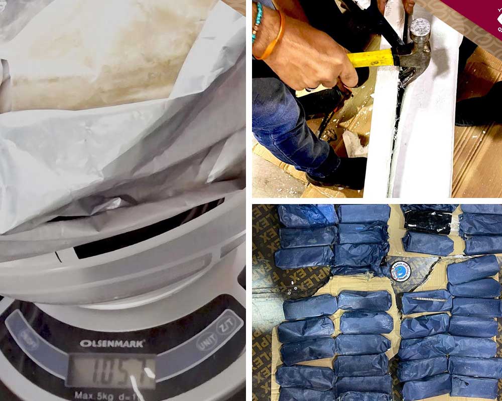 Bathtubs filled with heroin and shabo seized by Qatar Customs