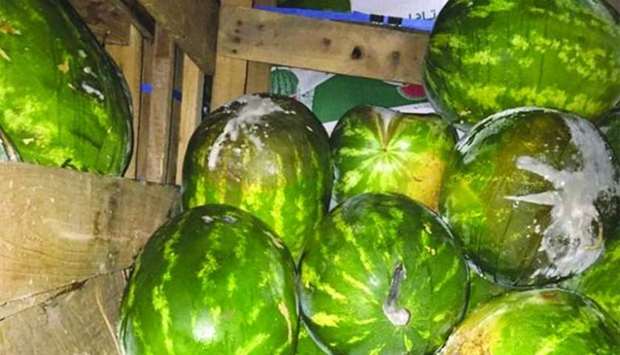 Contaminated agricultural products destroyed