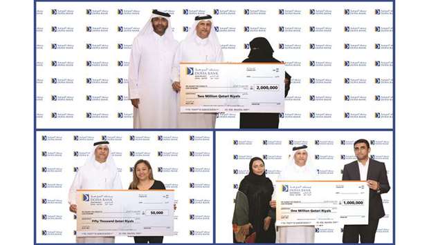 Doha Bank names 65 winners of Al Dana draw