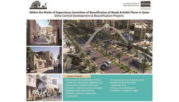 Doha Central beautification project works continue