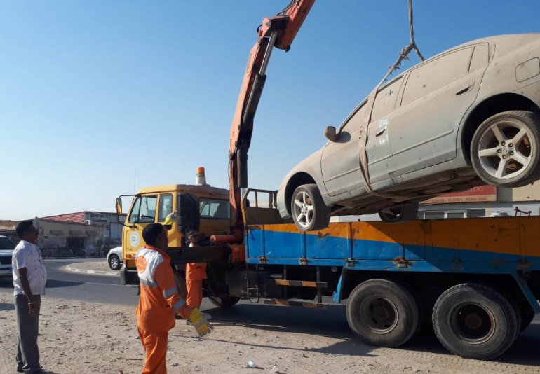 Drive to remove abandoned vehicles in Al Shamal