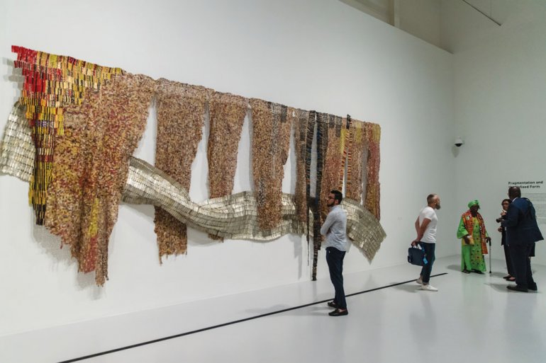 El Anatsui’s maiden Mideast solo exhibition opens at Mathaf