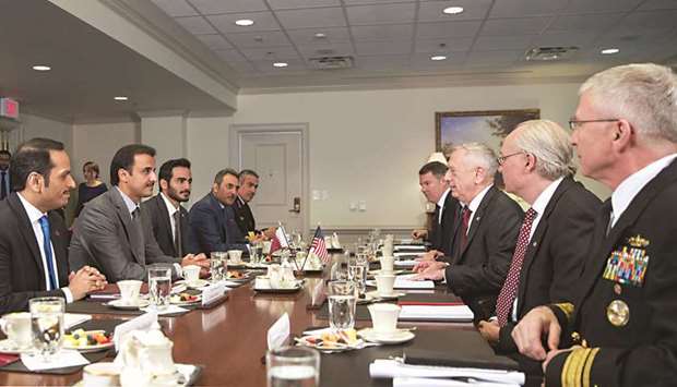 Emir holds talks with US Defence Secretary