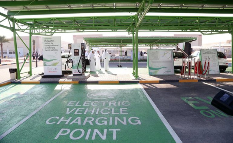 First solar charging station in Qatar for electric vehicles opens
