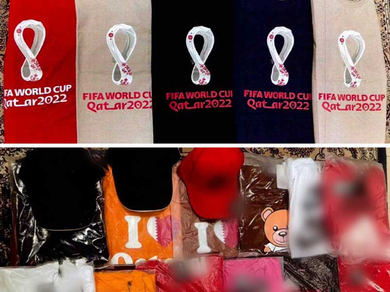 Five arrested for selling T-shirts and caps with Qatar World Cup logo