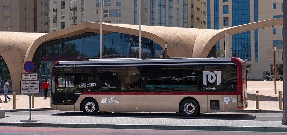 Fully electric-powered bus fleet plies Doha Metro Gold Line route