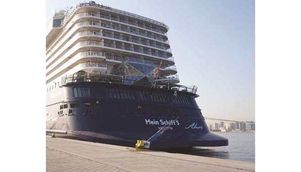 German cruise ship docks at Doha