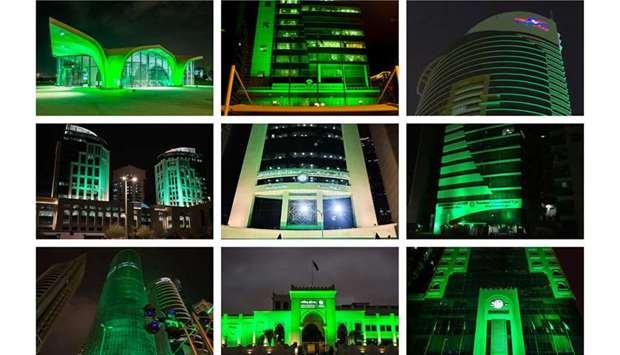 Government buildings go green for Qatar Family Day