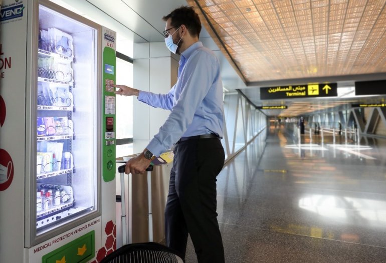 Hamad International Airport installs vending machines offering variety of personal protective equipment