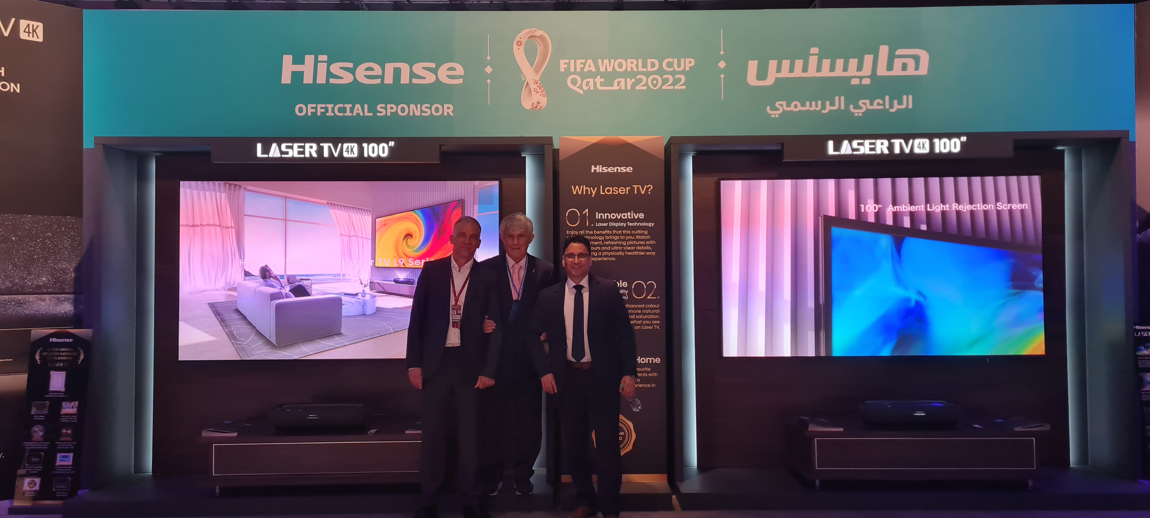 Hisense debuts Laser TV L9G at the FIFA World Cup Qatar 2022 TM Final Match Draw; offering a  glimpse of the football home experience