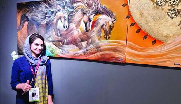 Iranian artist works on display