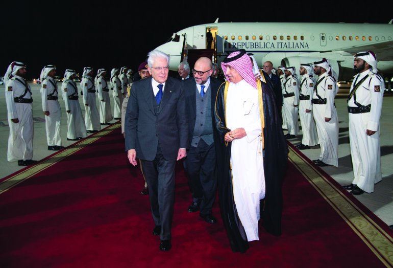 Italian President arrives in Qatar to boost bilateral ties