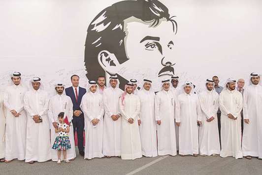 قTamim Al Majdق mural unveiled at The Pearl