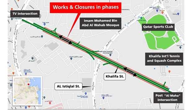 Lane closed on Khalifa Street for a month