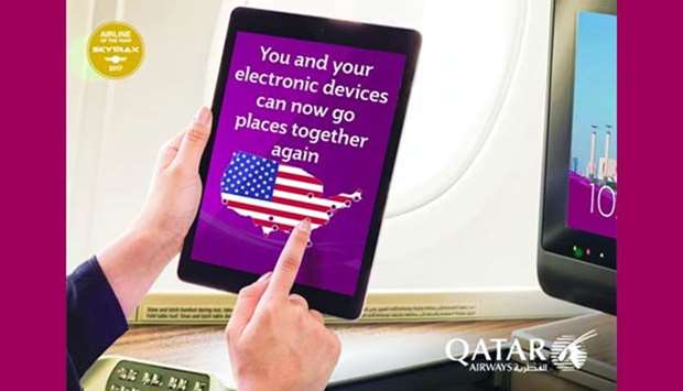 Laptop ban lifted on Qatar Airways flights to US
