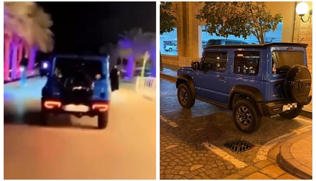 Legal action after vehicle drives in pedestrian zone in Lusail