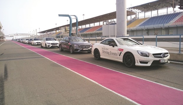 NBK customers test drive on Losail Circuit