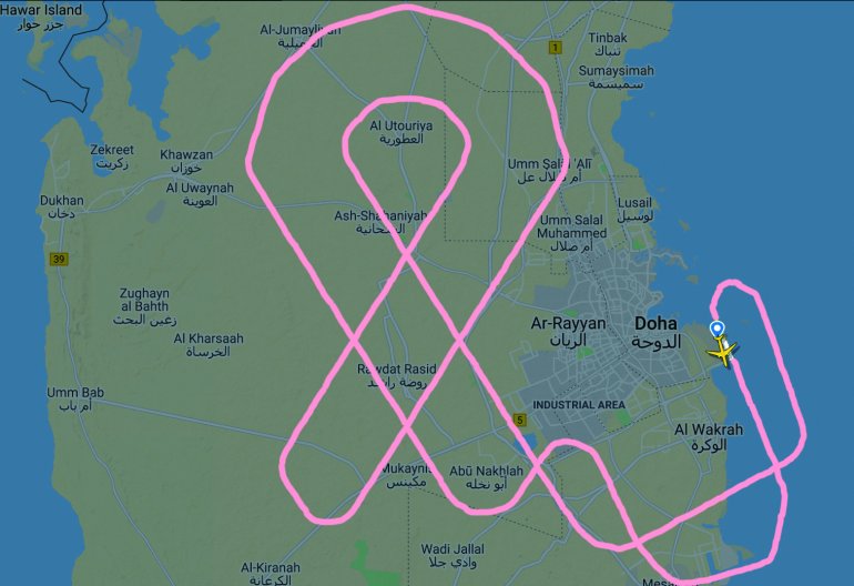 Qatar Airways all-women ‘Think Pink’ flight draws ribbon in sky