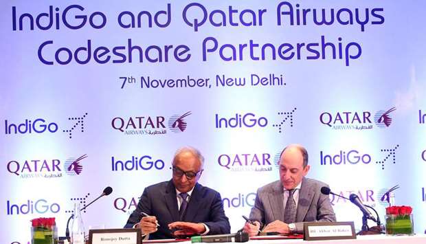 Qatar Airways, IndiGo sign codeshare agreement
