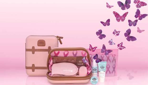 Qatar Airways offers pink amenity kits to raise breast cancer awareness