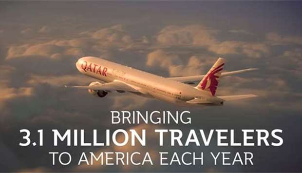 Qatar Airwaysق $91.8bn investment in US highlighted in campaign