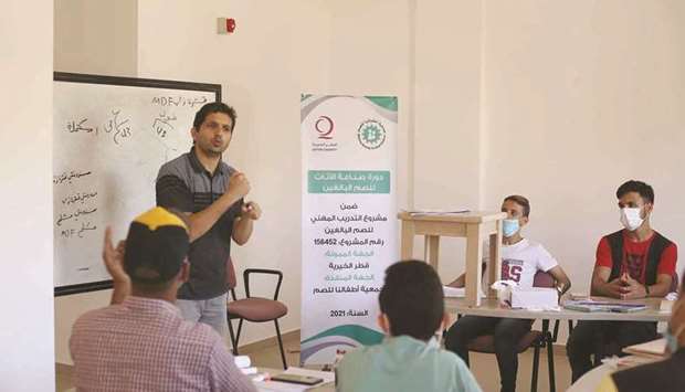Qatar Charity commences vocational training for hearing-impaired people in Palestine