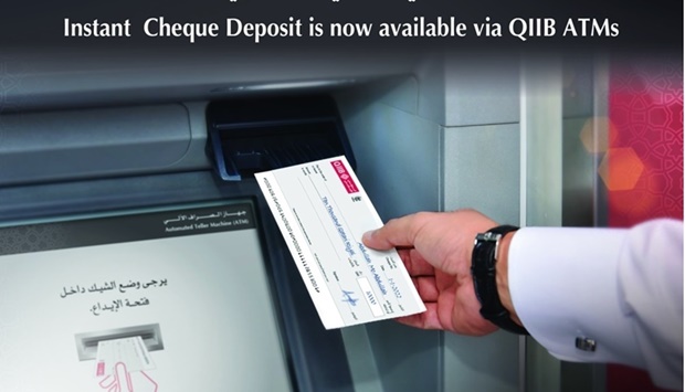 QIIB launches direct cheque deposit service through ATMs
