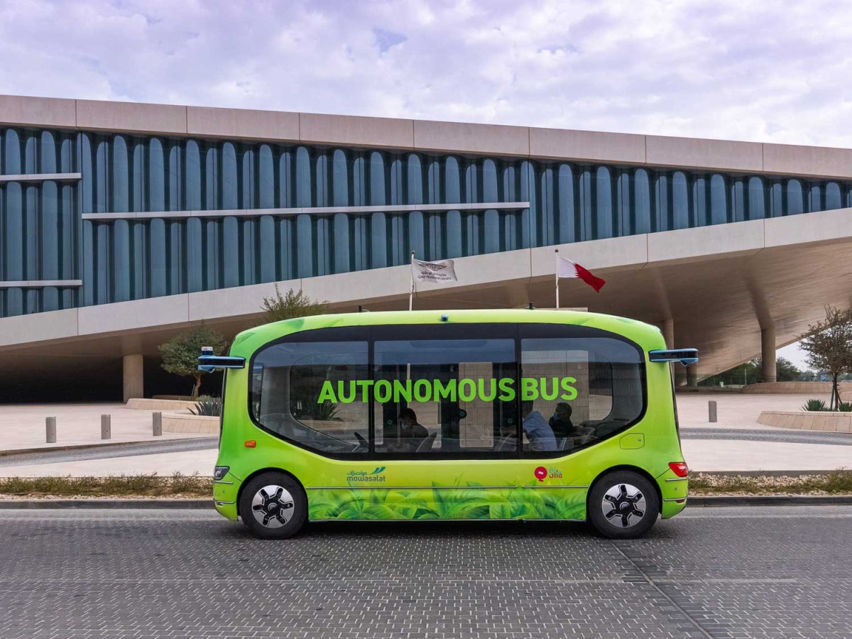 Self-driving minibus trial starts at Qatar Foundation campus