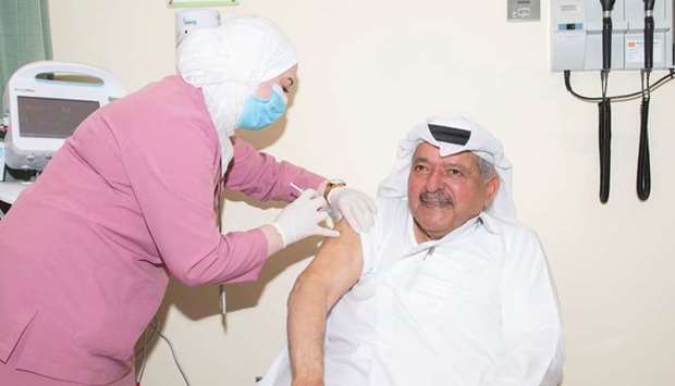 Sheikh Faisal bin Qassim al-Thani steps up to take Covid-19 vaccine