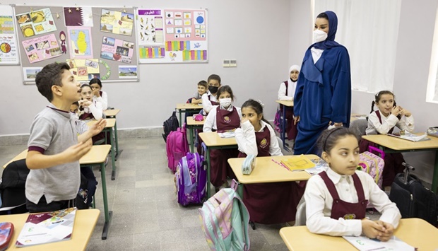 Sheikha Moza visits Assalam Schools