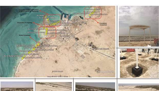 Shelter plan for Al Ruwais and Abu Dhalouf beaches