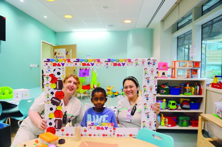 Sidra Medicine marks Qatar National Sport Day with young inpatients