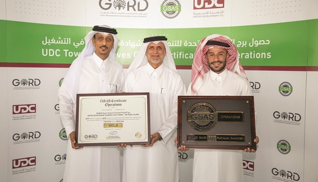 UDC Tower is first on The Pearl Island to receive GSAS operations certificate