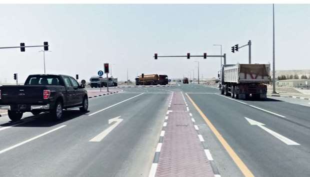 Upgraded road, intersection open at Al Rayyan area