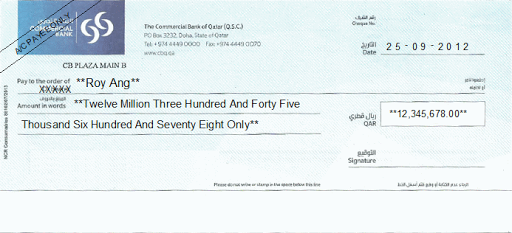 cheque printing software in qatar